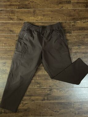 Old Navy Brown Track Joggers with Zipper Pockets